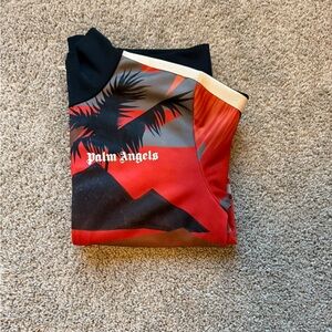 Palm Angels Red and Black Graphic Track Jacket